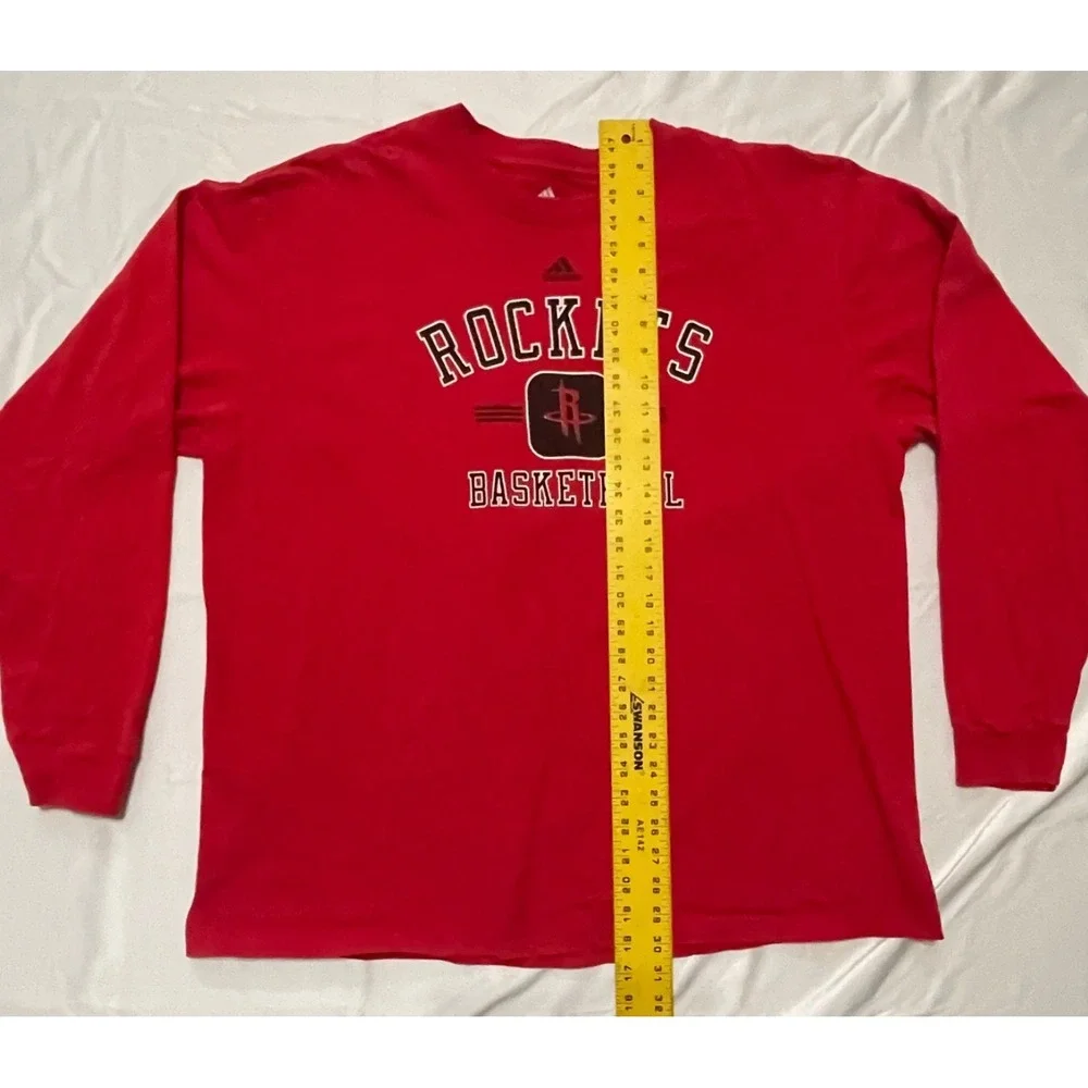 Mens Adidas Houston Rockets Basketball Long Sleeve‎ TShirt Size 2XL